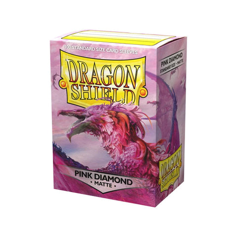 Dragon Shield Pink Diamond Matte Standard Card Sleeves 100 Count Box