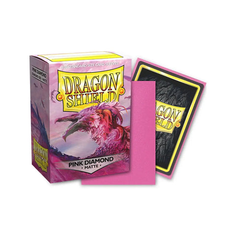 Dragon Shield Pink Diamond Matte Standard Card Sleeves 100 Count Box