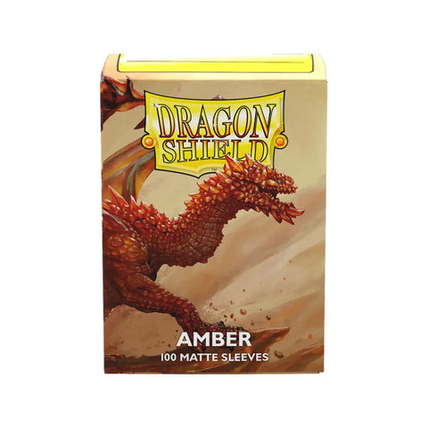 Dragon Shield Amber Matte Standard Card Sleeves 100ct for MTG Pokémon
