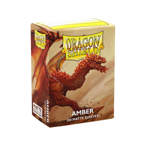 Dragon Shield Amber Matte Standard Card Sleeves 100ct for MTG Pokémon