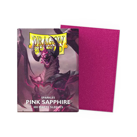Dragon Shield Matte Pink Sapphire Standard Card Sleeves 100ct 63x88mm MTG Pokemon