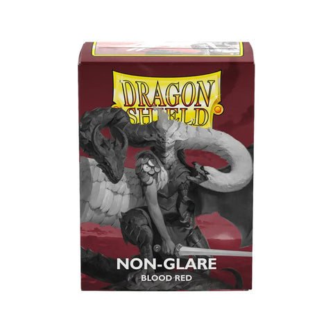 Dragon Shield Blood Red Non-Glare Matte Standard Card Sleeves 100 Pack