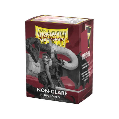 Dragon Shield Blood Red Non-Glare Matte Standard Card Sleeves 100 Pack