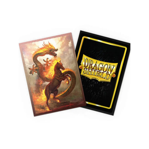 Dragon Shield Fire Horse 2026 Matte Dual Art Sleeves Standard 100ct Opaque Black Interior