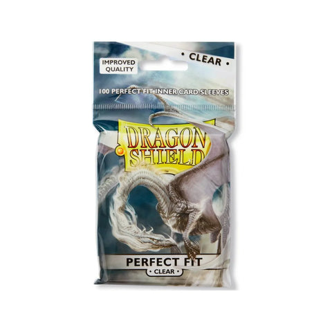 Dragon Shield Perfect Fit Standard Card Sleeves Clear Inner 100 Pack