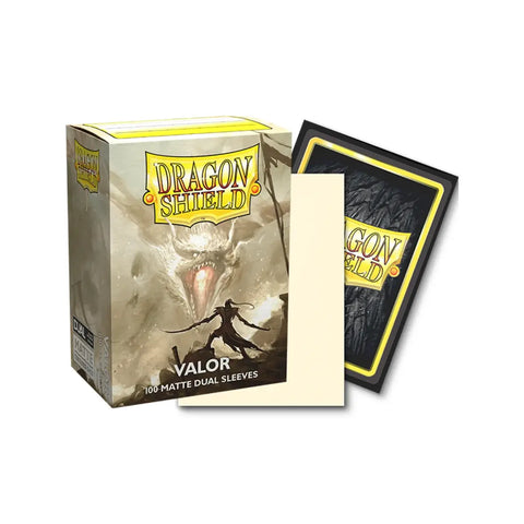 Dragon Shield Valor Dual Matte Black Standard Card Sleeves 100ct