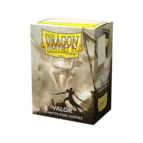 Dragon Shield Valor Dual Matte Black Standard Card Sleeves 100ct