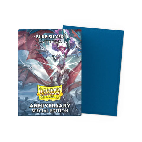 Dragon Shield Matte Dual Cobalt Silver 100ct Standard Card Sleeves