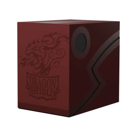 Dragon Shield Double Shell Deck Box Blood Red/Black Card Storage Case