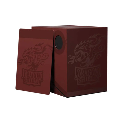 Dragon Shield Double Shell Deck Box Blood Red/Black Card Storage Case