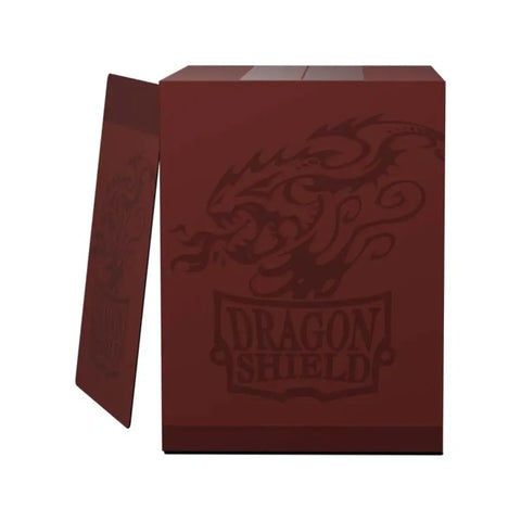 Dragon Shield Double Shell Deck Box Blood Red/Black Card Storage Case