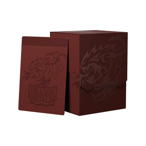Dragon Shield Blood Red Deck Shell Card Box 100ct Black Interior