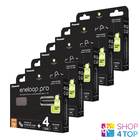 20 Panasonic Eneloop Pro Rechargeable Aaa Hr6 Batteries Storage Case 1.2V 930Mah