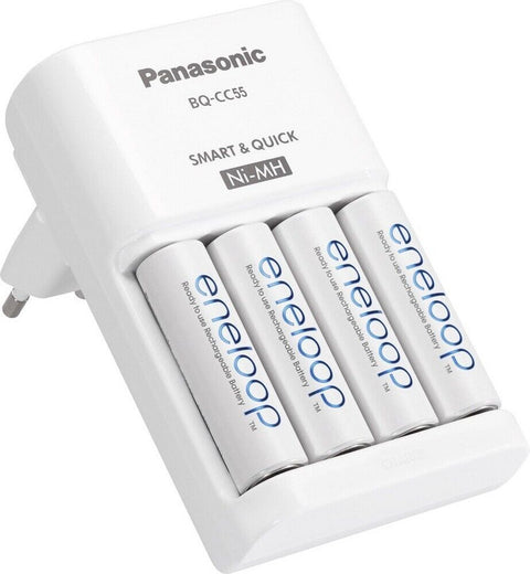Panasonic Eneloop BQ-CC55 smart & quick (& 4xAA batteries) Battery charger