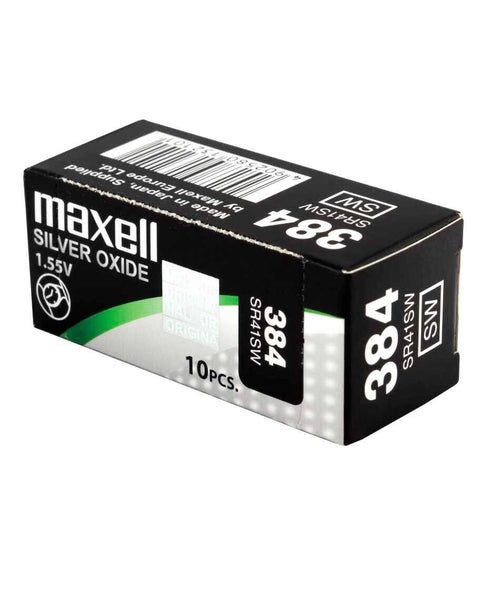 2 Maxell 384 392 Sr41Sw Batteries Silver Oxide 1.55V Watch Battery