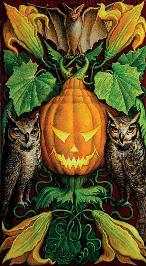 Jack O'Lantern Tarot Deck by Lo Scarabeo with Velvet Bag & Guidebook