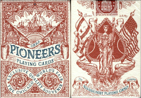 2 Decks Pioneers Red Blue Playing Cards Ellusionist 1893 High Quality Poker NEW