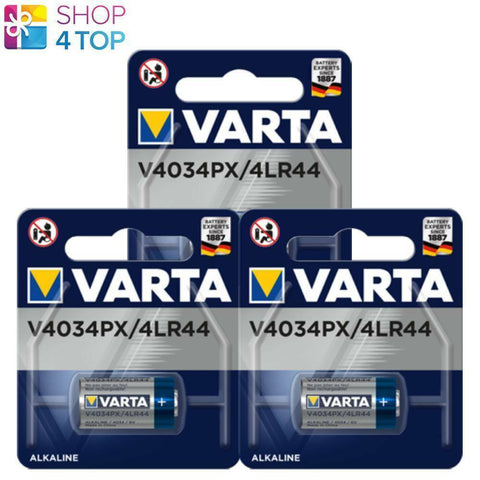 3x Varta 4LR44 6V Alkaline Batteries V4034PX A544 476A Blister Pack