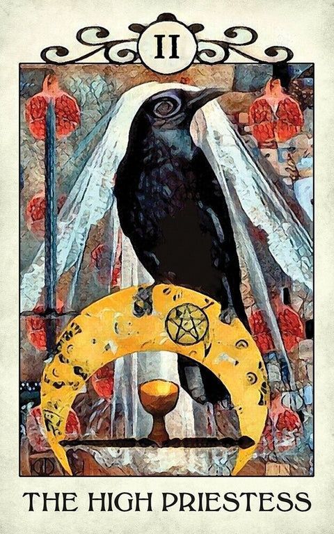 Crow Tarot Card Deck by MJ Cullinane US Games with Velvet Bag 78 Cards