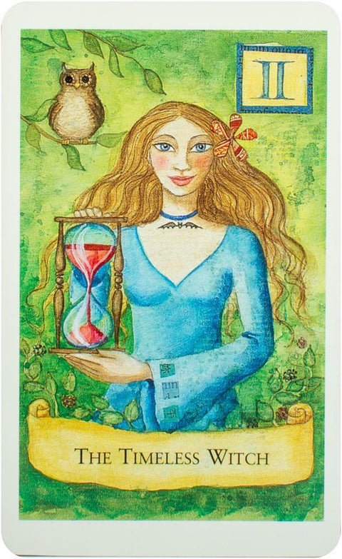 Modern Wiccan Box of Spells Card Deck & Guide Book Set with Velvet Bag