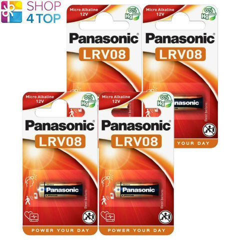 4 Panasonic Cell Power Alkaline 23A Lrv08 Mn21 Batteries 12V 23Ga E23A NEW
