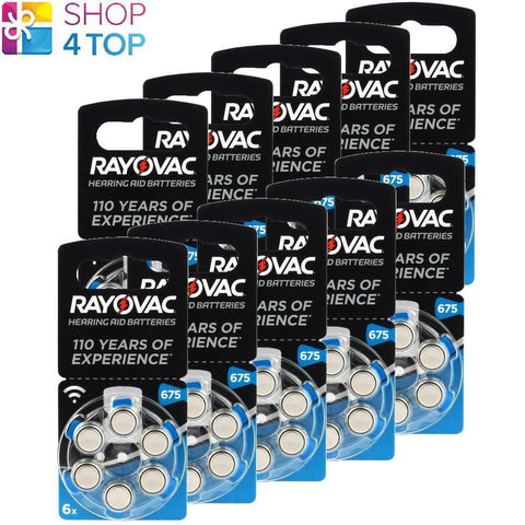 60 Rayovac Acoustic Special Size 675 Mf Pr44 Hearing Aid Batteries 1.45V Zincair