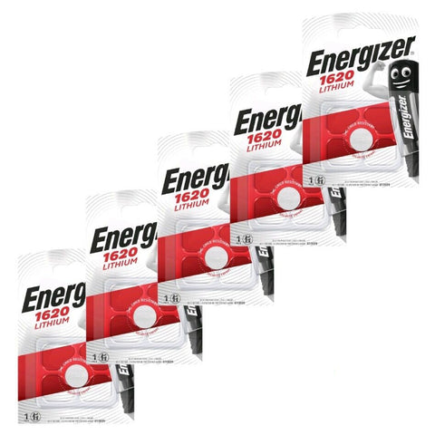 5x Energizer CR1620 3V Lithium Coin Cell Batteries DL1620 Watch Remote
