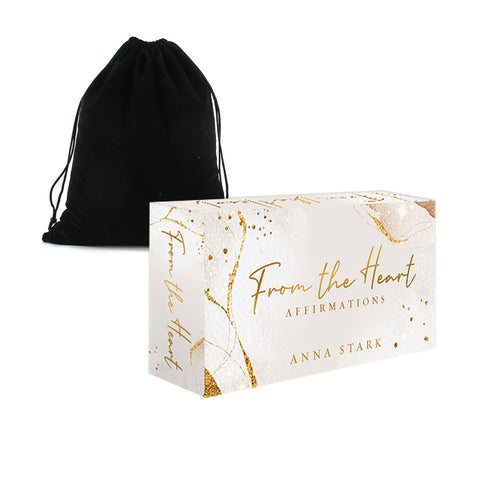 From the Heart Affirmation Cards Deck Velvet Bag Rockpool Anna Stark