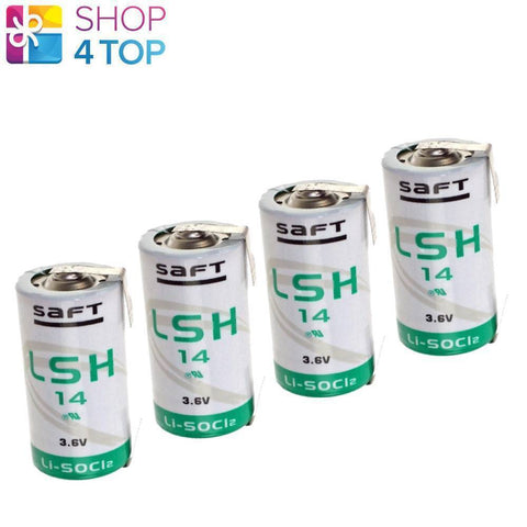 4x Saft LSH14 C 3.6V Lithium Thionyl Chloride Battery 5800mAh Solder Tags
