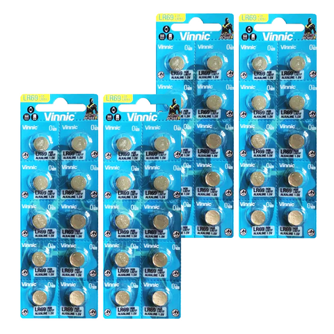 40x Vinnic L921 AG6 LR69 1.5V Alkaline Watch Calculator Batteries