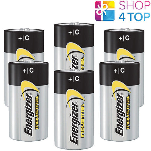 6x Energizer C LR14 1.5V Industrial Alkaline Batteries Bulk Pack