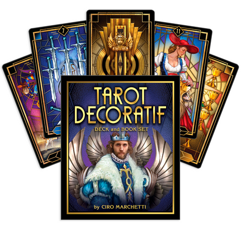Tarot Decoratif Cards Deck Book And Bag US Games Systems Marchetti Esoteric NEW