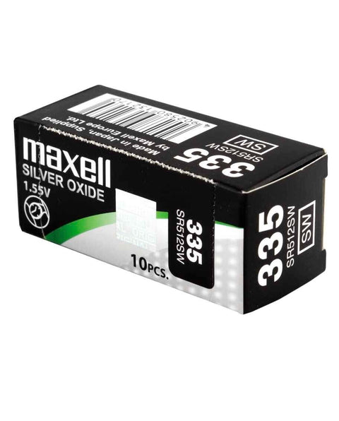 5x Maxell 335 SR512SW Silver Oxide 1.55V Watch Batteries Made in Japan