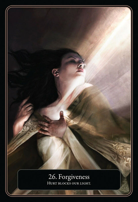 The Lantern Oracle Card Deck by Angelina Mirabito Blue Angel + Velvet Bag