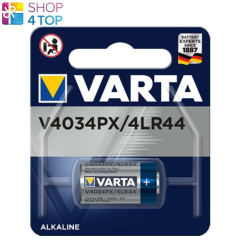 1x Varta V4034PX 4LR44 6V Alkaline Battery A544 476A K28A Blister