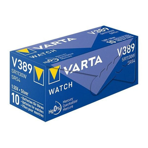 5x Varta 389 SR54 1.55V Silver Oxide Button Cell Watch Batteries