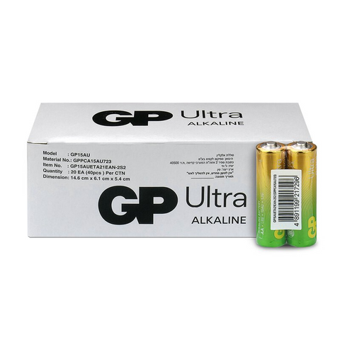 2 Gp Ultra Alkaline Aa Industrial Batteries G-Tech Lr6 1.5V No Mercury Exp 2033