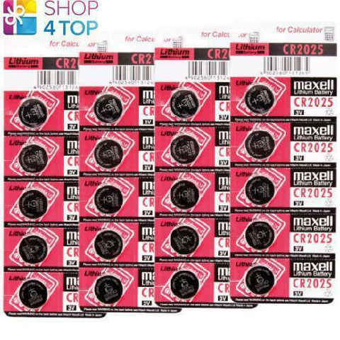 20x Maxell CR2025 3V Lithium Coin Cell Batteries DL2025 Watch Remote