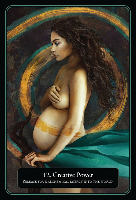 The Lantern Oracle Card Deck by Angelina Mirabito Blue Angel + Velvet Bag
