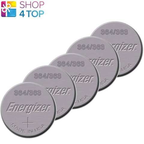 5 Energizer 364 363 Watch Batteries Silver Oxide 1.55V Sr621W Sr621Sw USa NEW