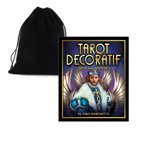 Tarot Decoratif Deck & Guidebook with Velvet Bag by Ciro Marchetti
