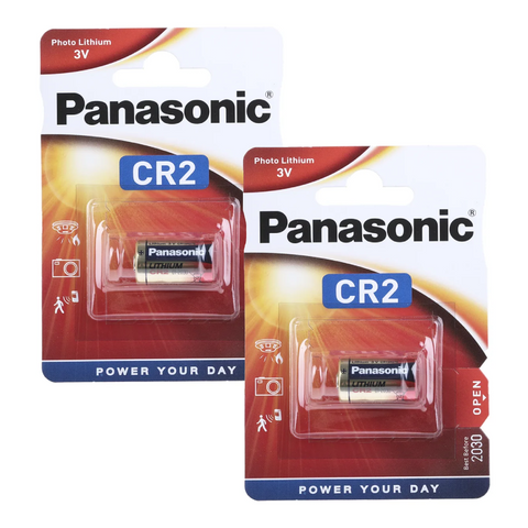 2 Panasonic Lithium Power Cr2 Batteries 3V 850 Mah Elcr2 Cr17355 1Cr2 Dlcr2 1Bl