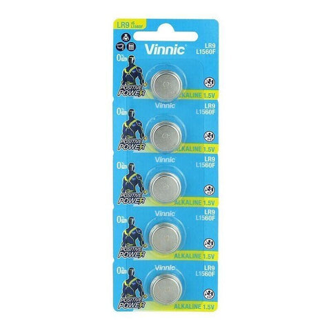 20 Vinnic Alkaline Batteries L1560F Lr9 625 Epx Cell Button 1.5V 5Bl Ed 2027 NEW