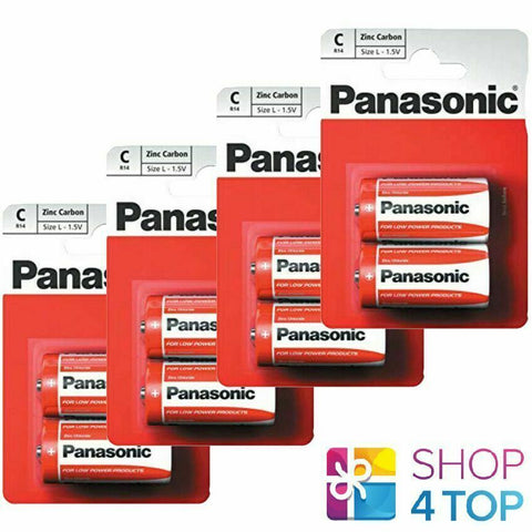 8 Panasonic Zinc Carbon C Lr14 Batteries Blister 1.5V Baby Mn1400 Am2 E93 2027