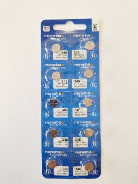 20 Renata 346 Sr712Sw Batteries Silver 1.55V Watch Battery Japan