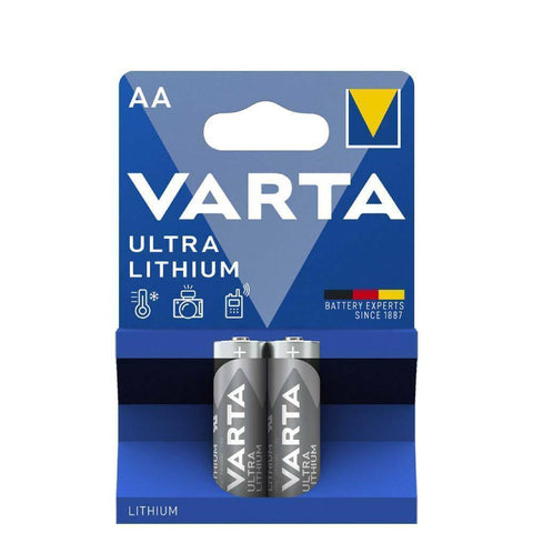 2x Varta Ultra Lithium AA 1.5V Batteries LR6 FR14505 Long Life