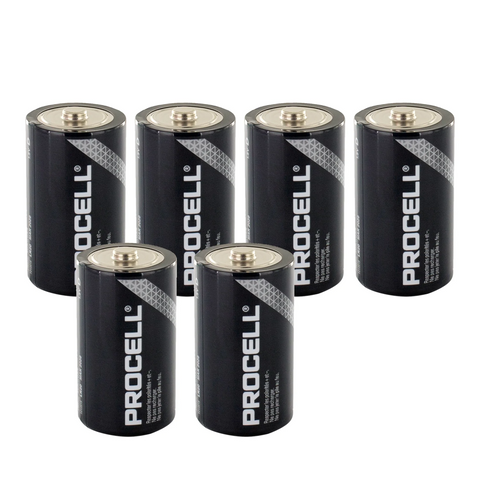 6x Duracell Procell D Alkaline 1.5V LR20 Industrial Batteries 6 Pack
