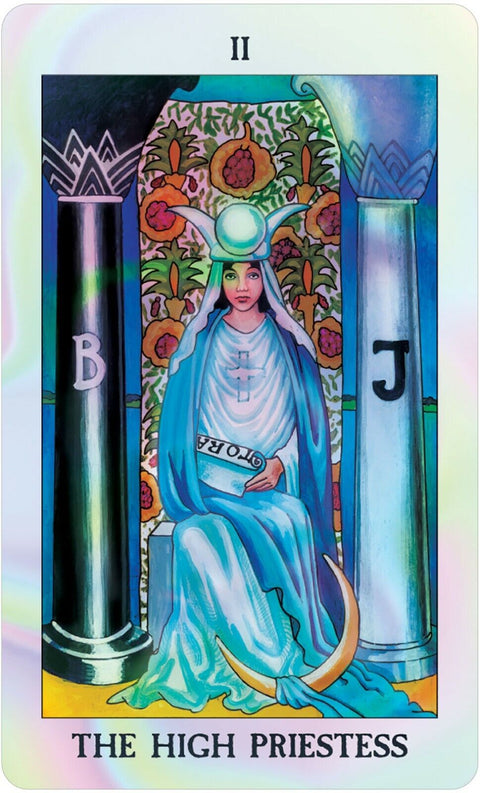 Radiant Rider-Waite Holographic Tarot Deck Pocket Size with Velvet Bag