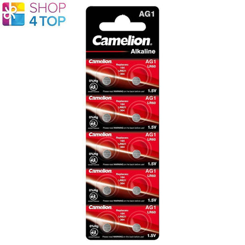 10x Camelion LR621 AG1 1.5V Alkaline Button Cell Batteries Mercury Free