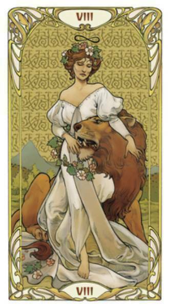 Golden Art Nouveau Tarot Deck by Lo Scarabeo with Velvet Pouch